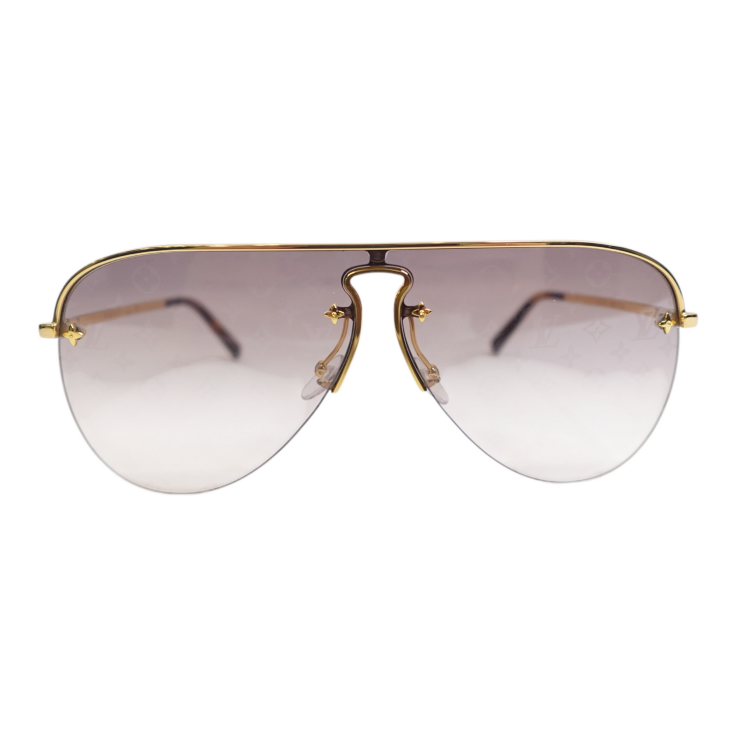 GLM-Gold Logo Aviator Sunglasses