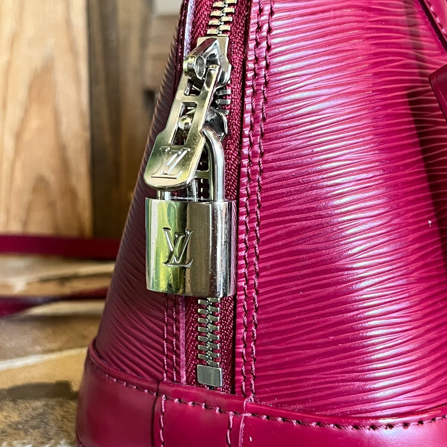 LOUIS VUITTON Alma BB Epi Leather Top Handle Bag