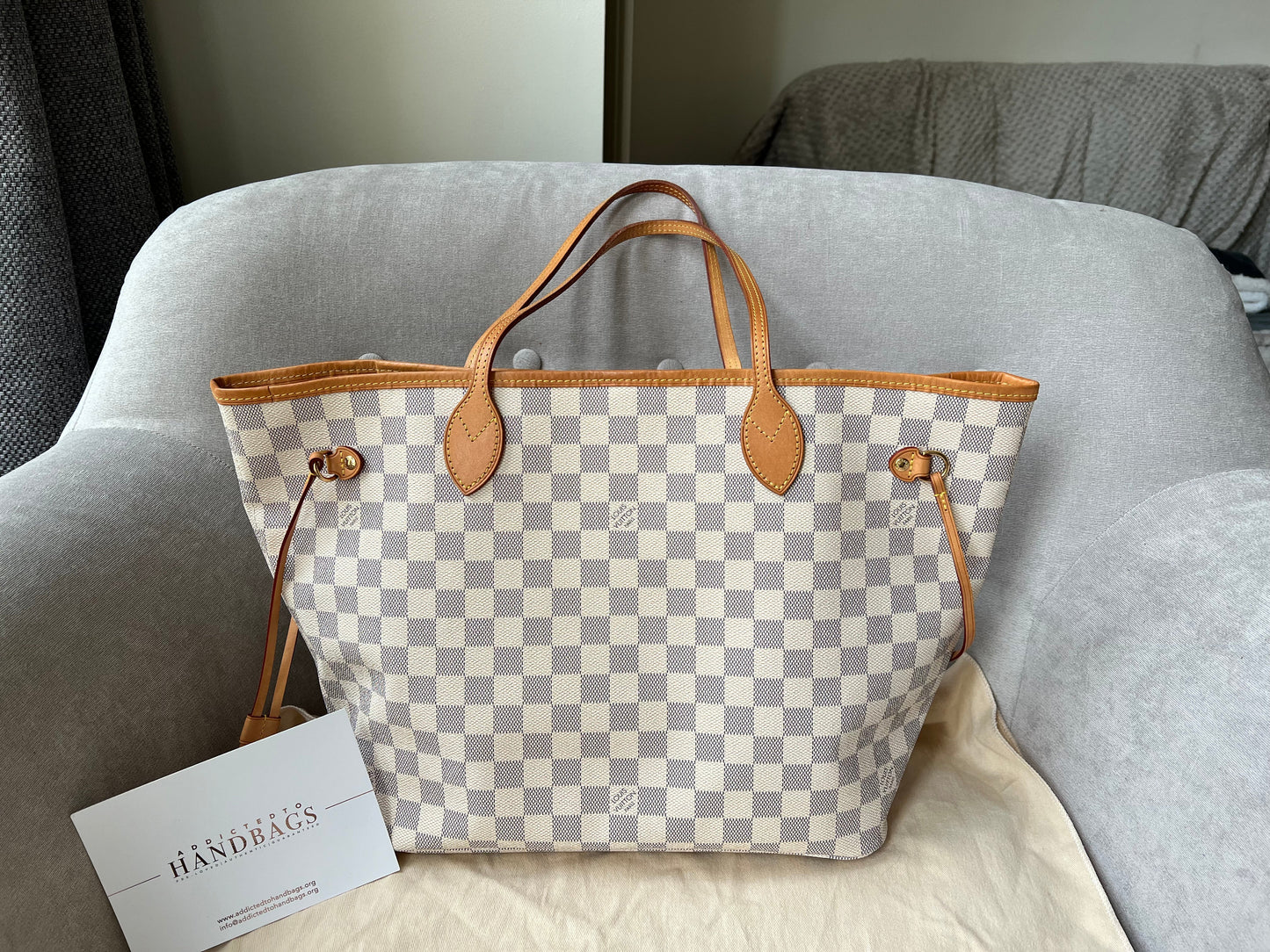 Louis Vuitton Neverfull MM  Damier Azur (RRP £1,410)