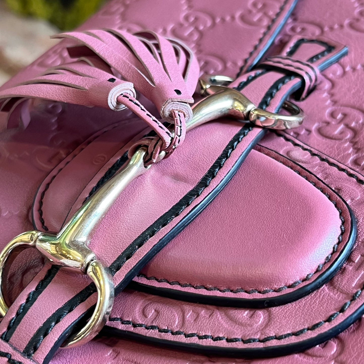 GUCCI Emily Chain Large Guccissima Leather Shoulder Bag