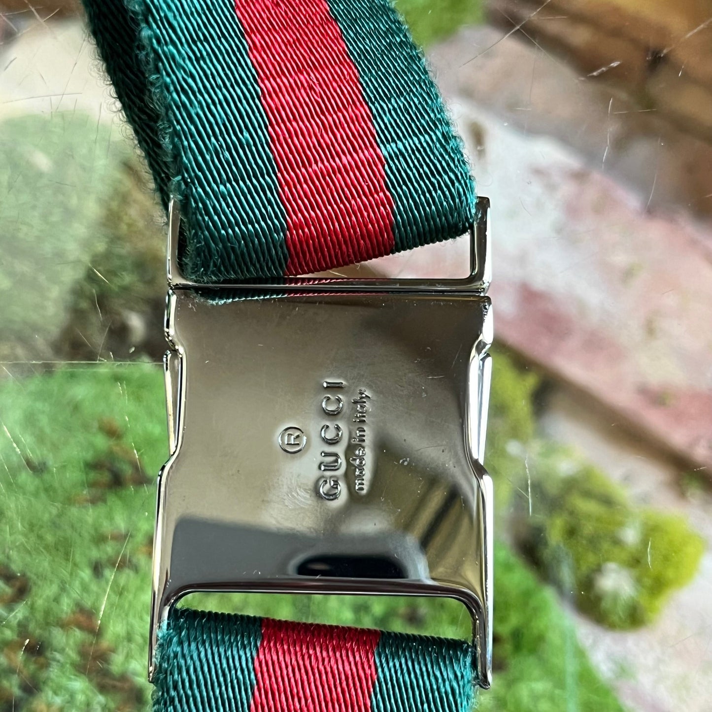 GUCCI GG Canvas Double Pocket Belt Bag