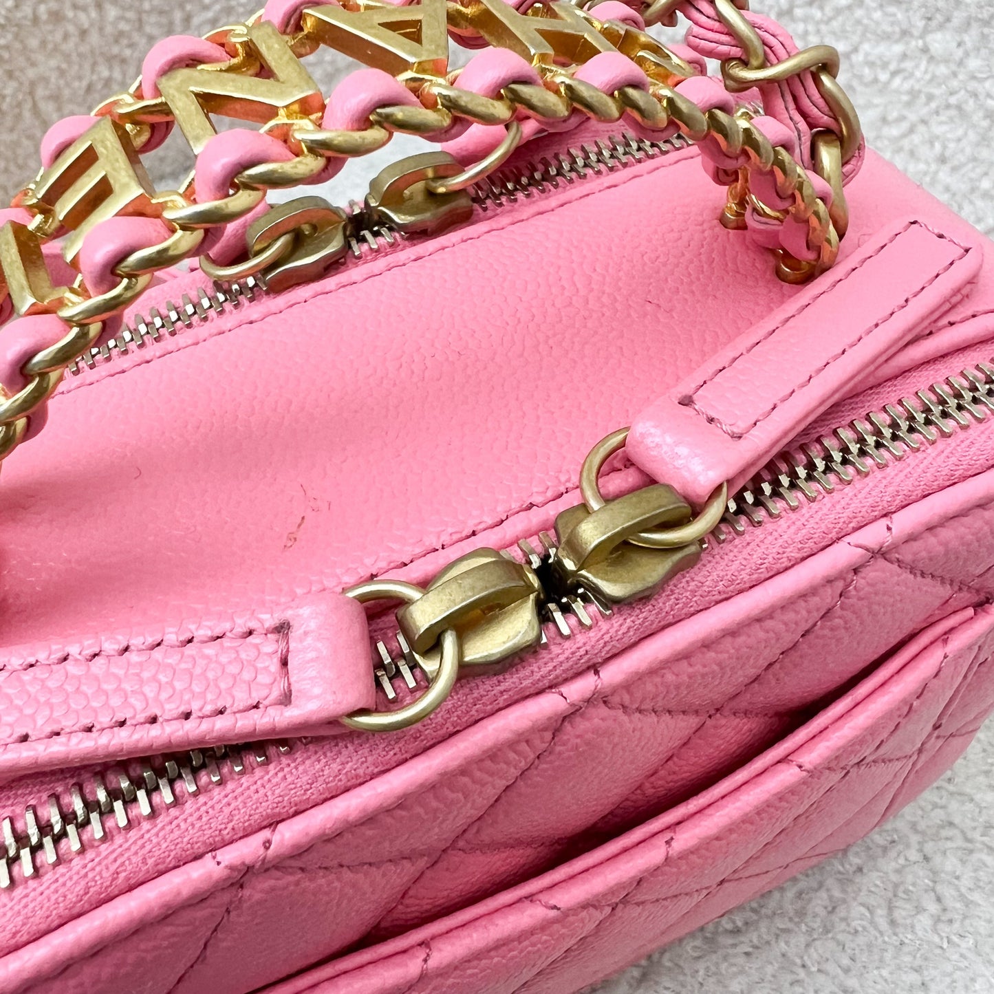 GLM-"Pick Me Up" Vanity Case in Pink Caviar and AGHW