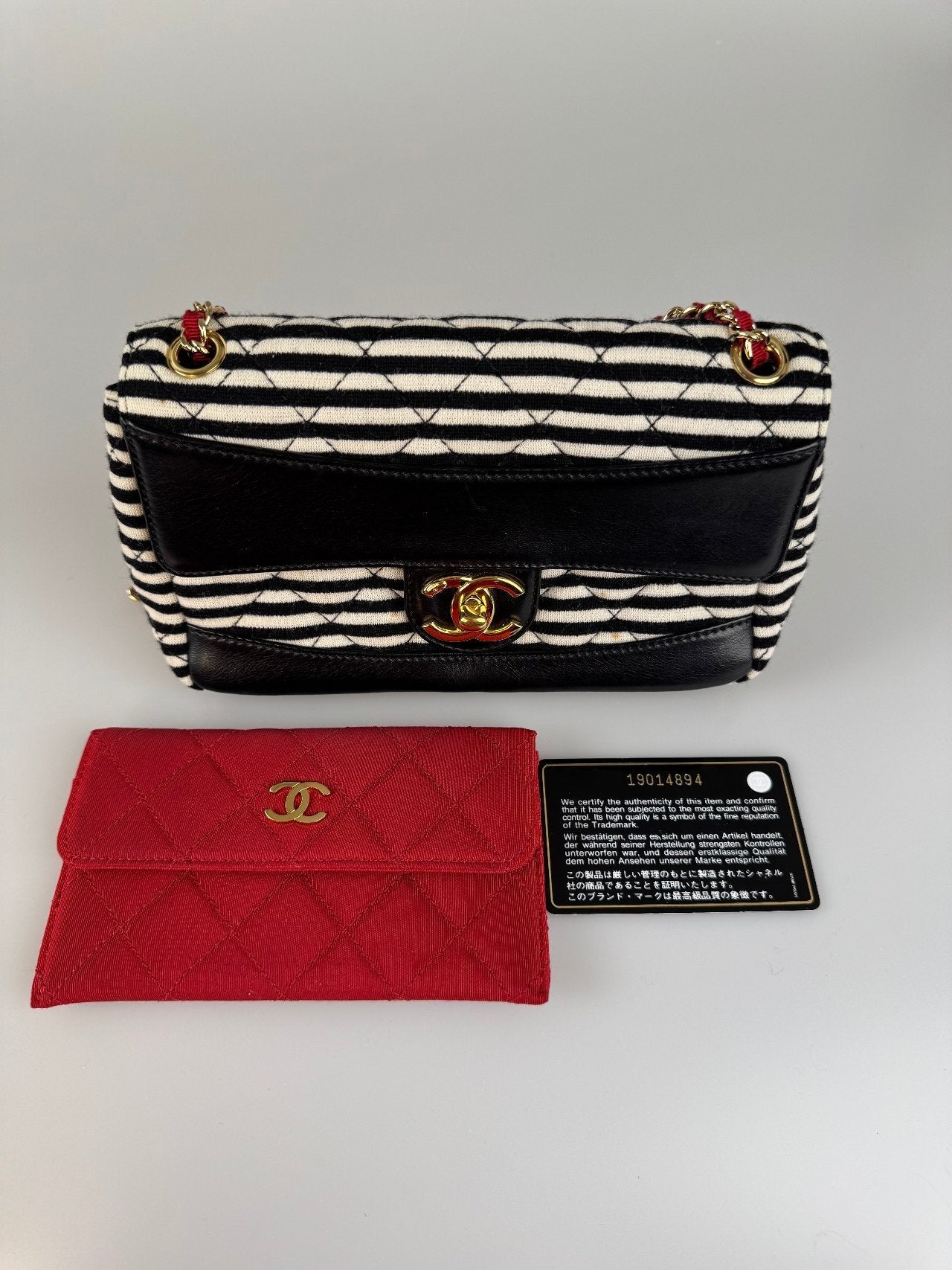 GLM-Sailor Bag Blue 2014 Striped Mini Rectangle Classic Single Flap Shoulder Bag