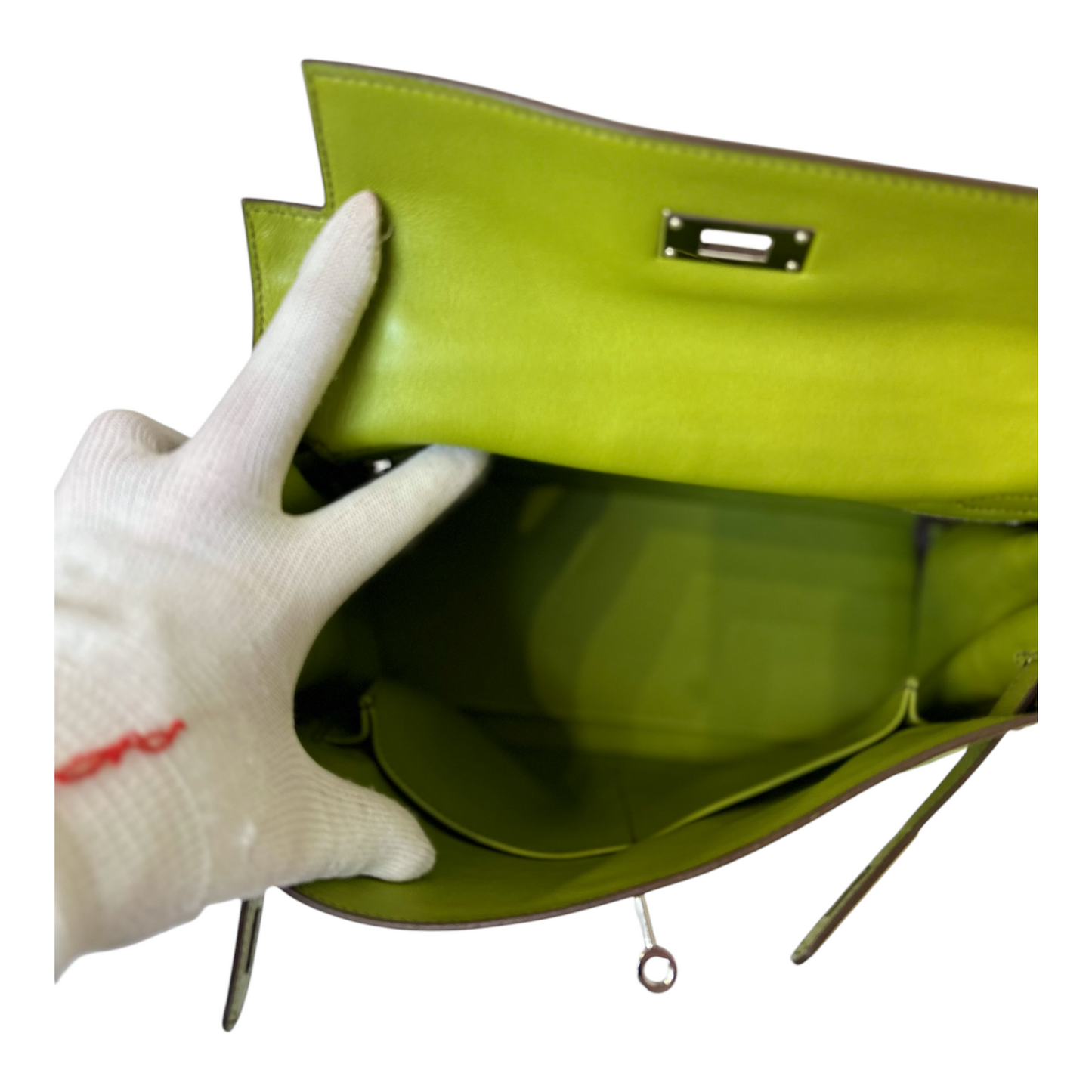 Hermes Kelly 28 Swift Vert Anis