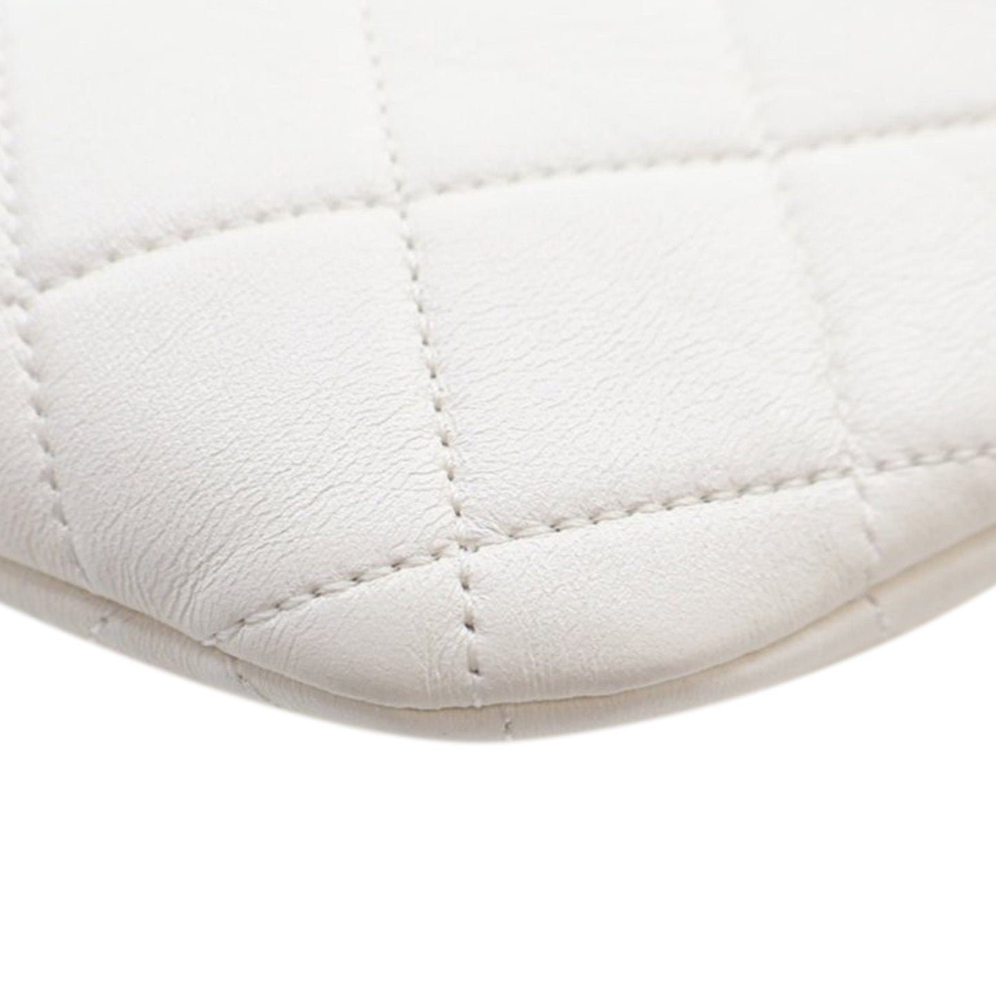 Chanel Quilted Lambskin Pearl Crown Handle Clutch Bag