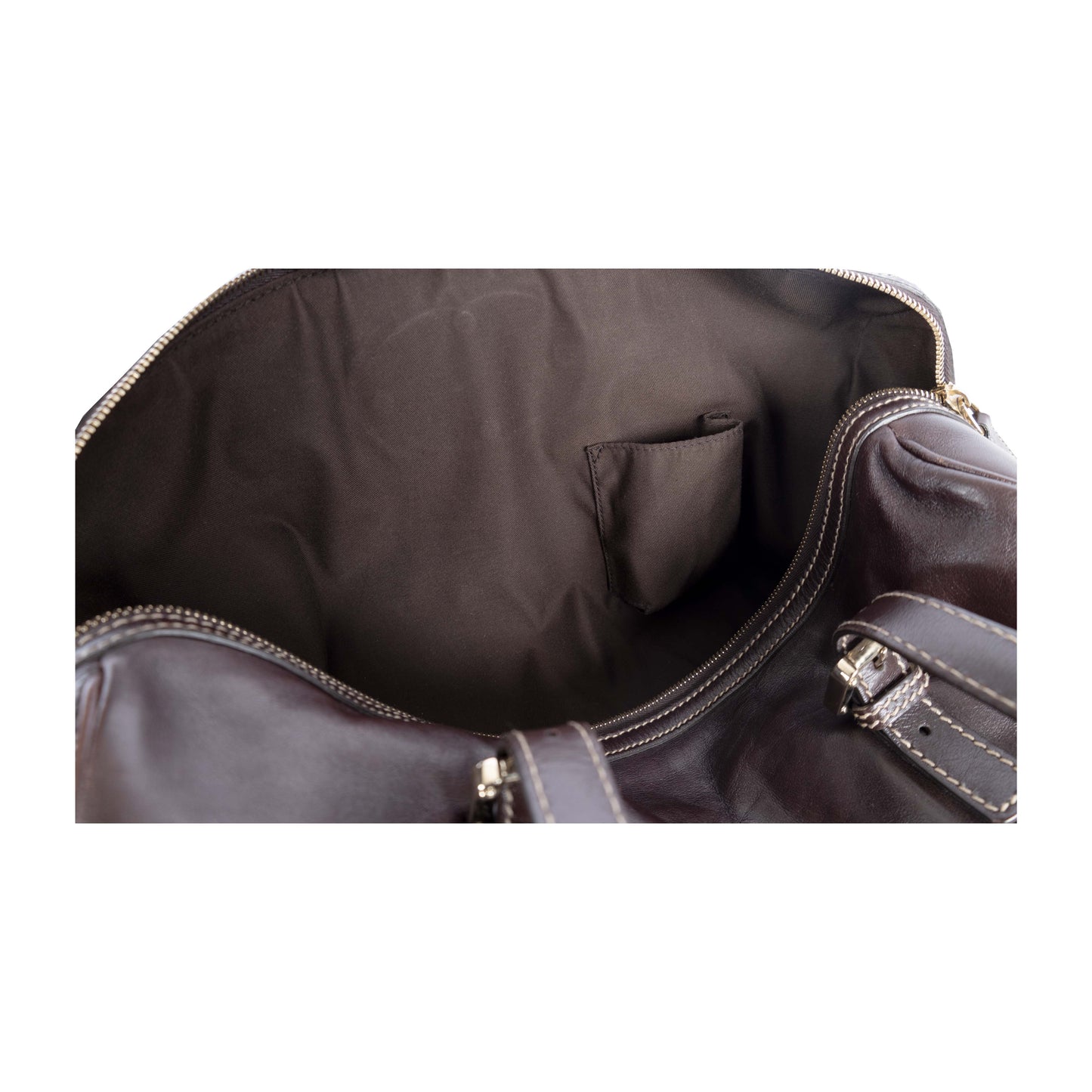 GLM-- Dark Brown Leather GG Britt Boston Bag - '10s