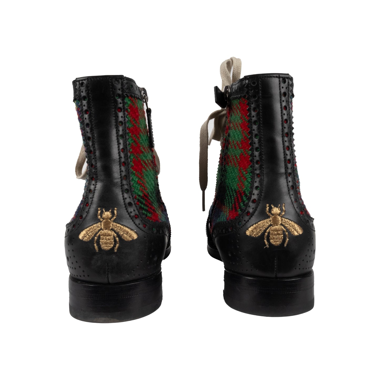 GLM-- Tartan Queercore Brogue Ankle Boots - '10s