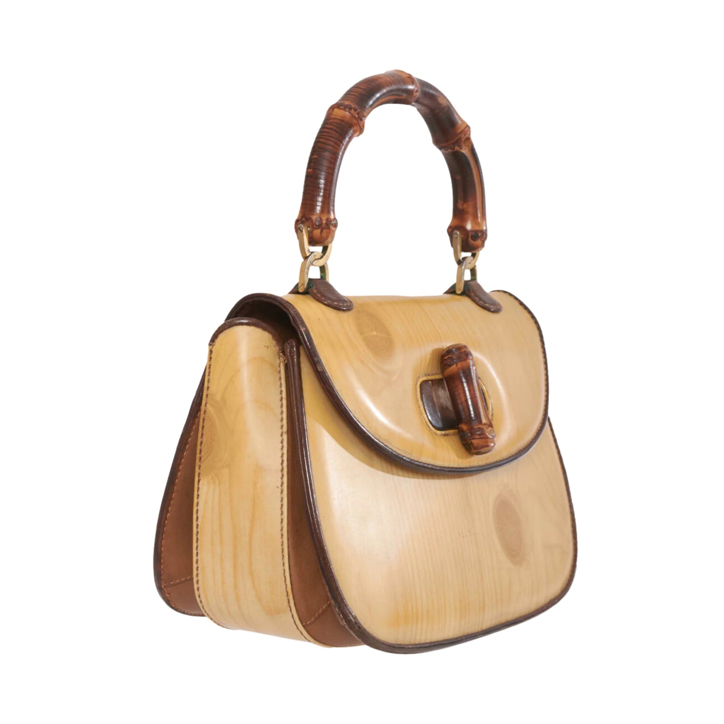 GLM-- handbag with bamboo handle - '90s