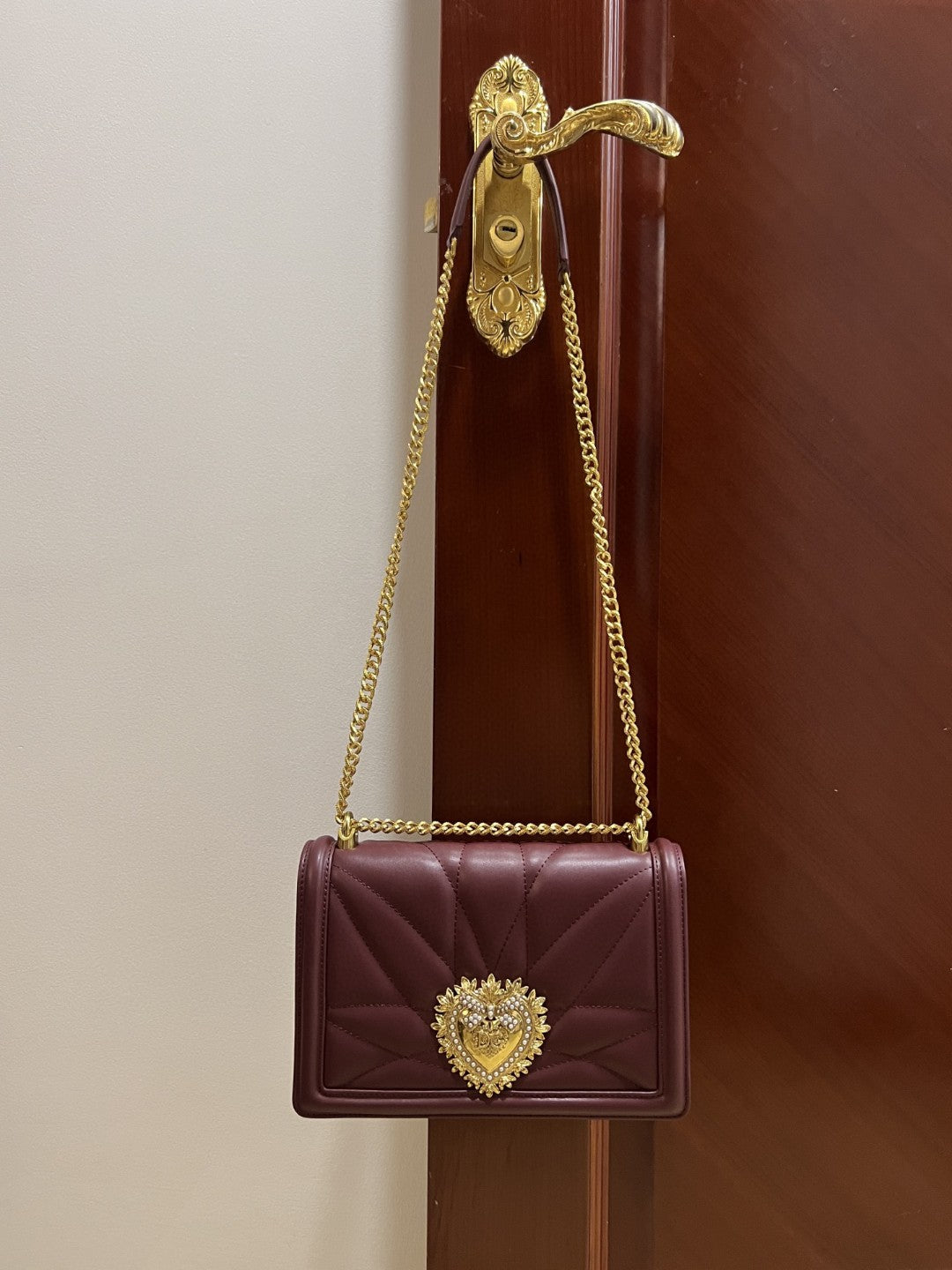 GLAMI Large Devotion Bag In Quilted Nappa Dark Violet For Women 10in/26cm GLAMI
