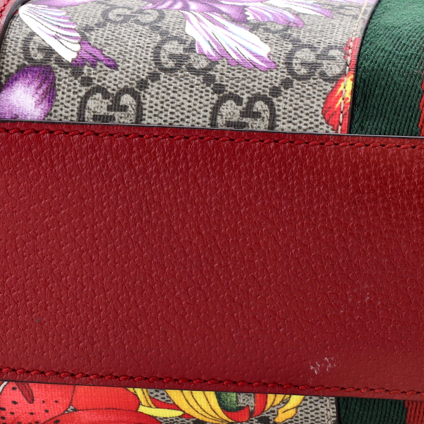 Ophidia Top Handle Tote Flora GG Coated Canvas Small