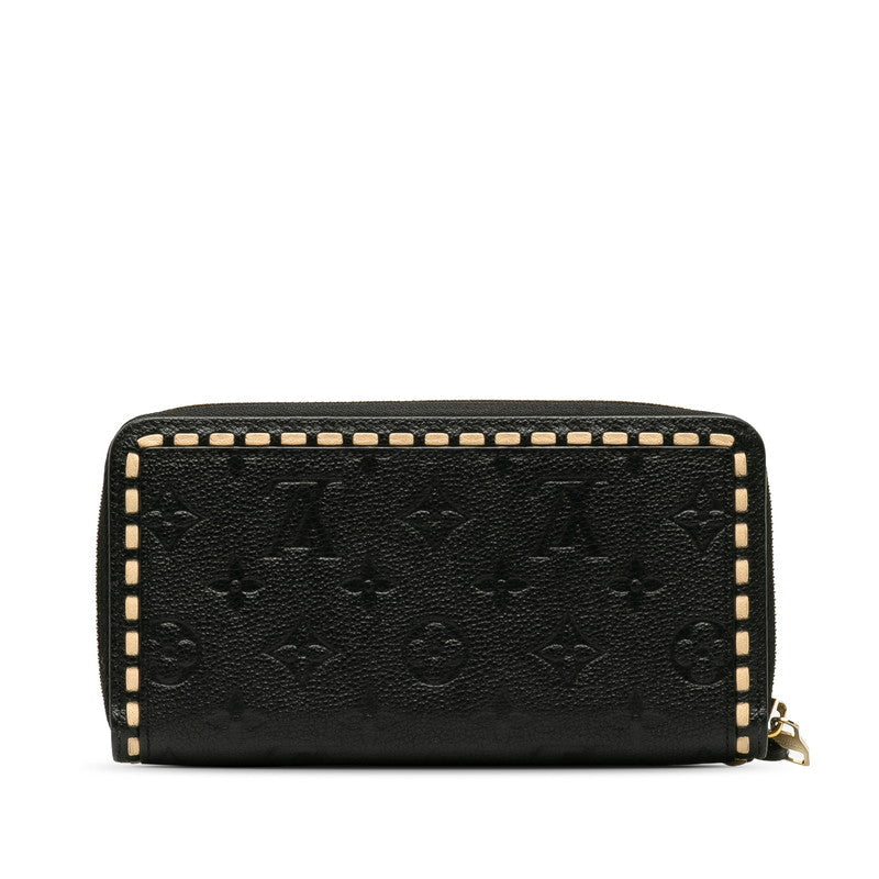 LOUIS VUITTON Louis Vuitton Monogram Amplant M64805 Long Wallet Carf/Laser Noir Black [Middle] Ladies