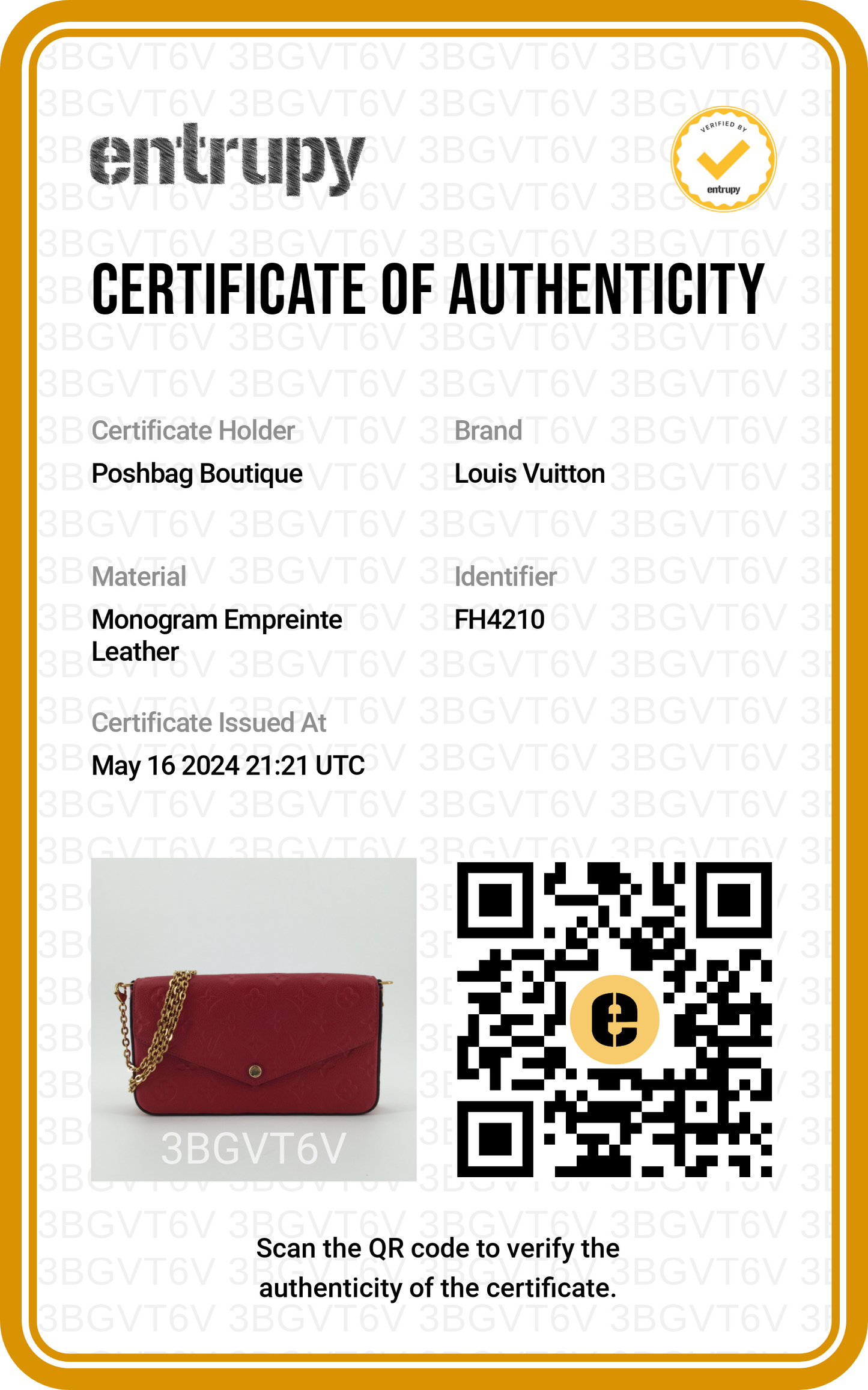 Louis Vuitto FÃ©licie Pochette Monogram Empreinte Leather Bag