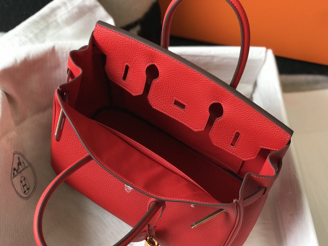 GLAMI Birkin Rouge De Coeur Red Epsom Gold Hardware Bag For Women, Handbags, Shoulder Bags 30cm/12in