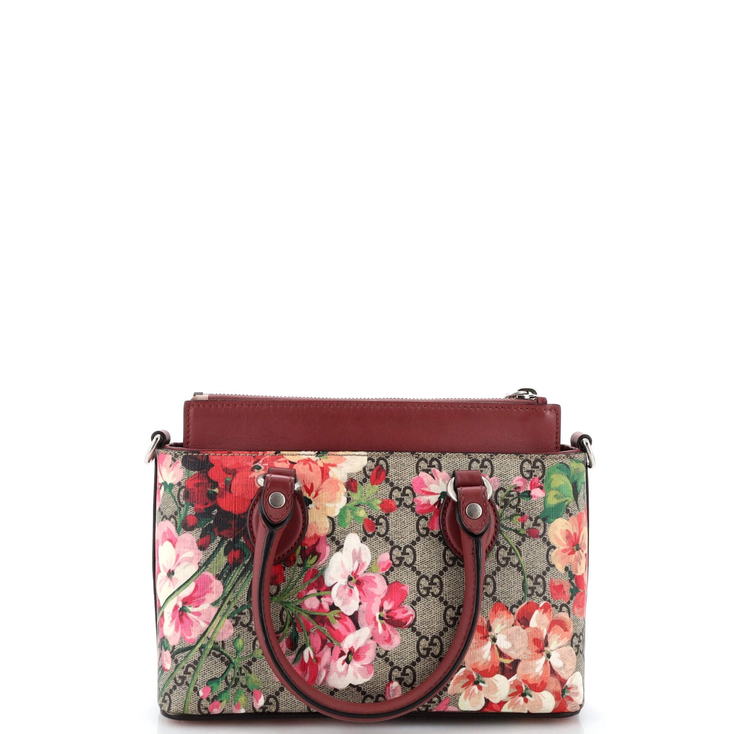 Linea A Convertible Tote Blooms Print GG Coated Canvas Mini