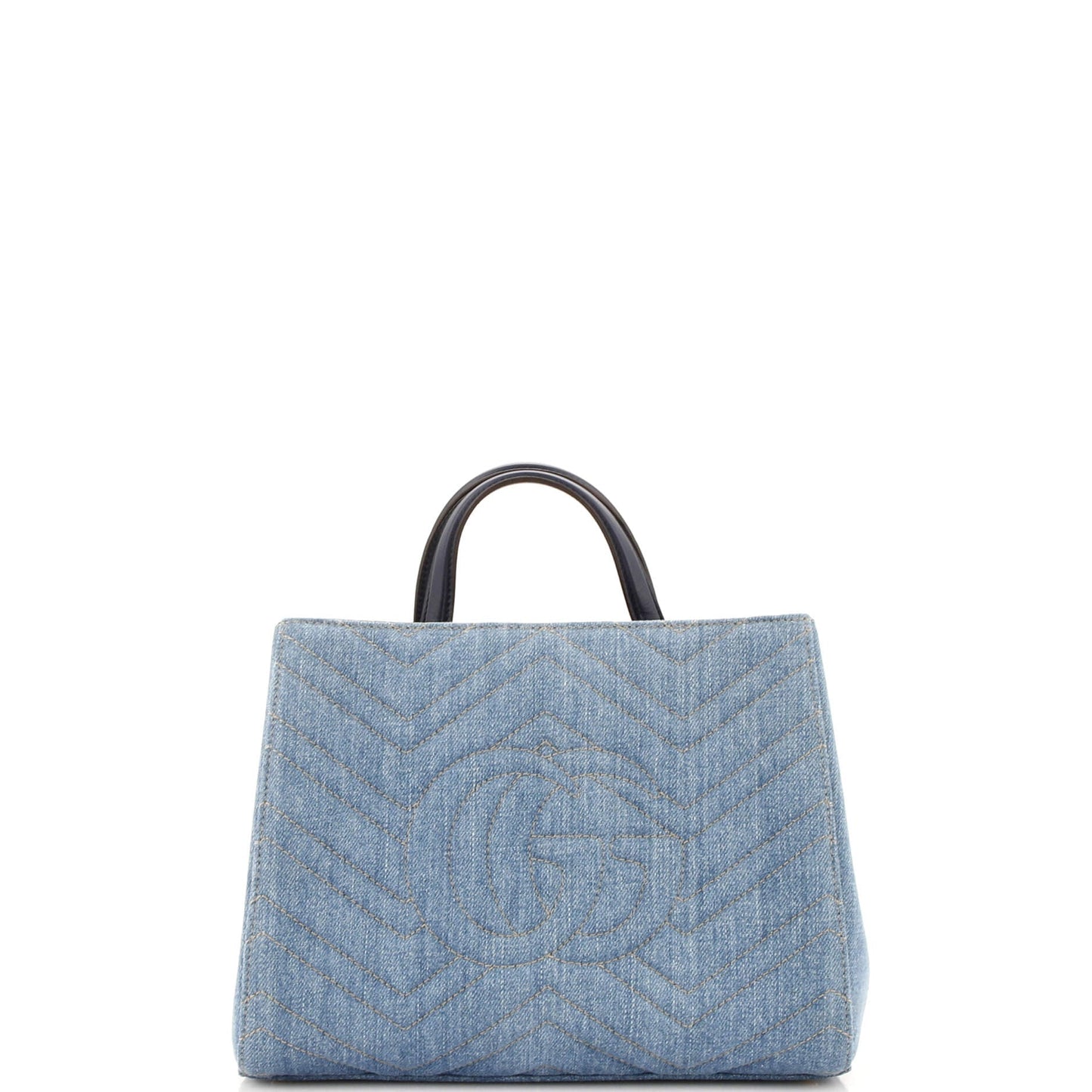 Pearly GG Marmont Tote Matelasse Denim Small