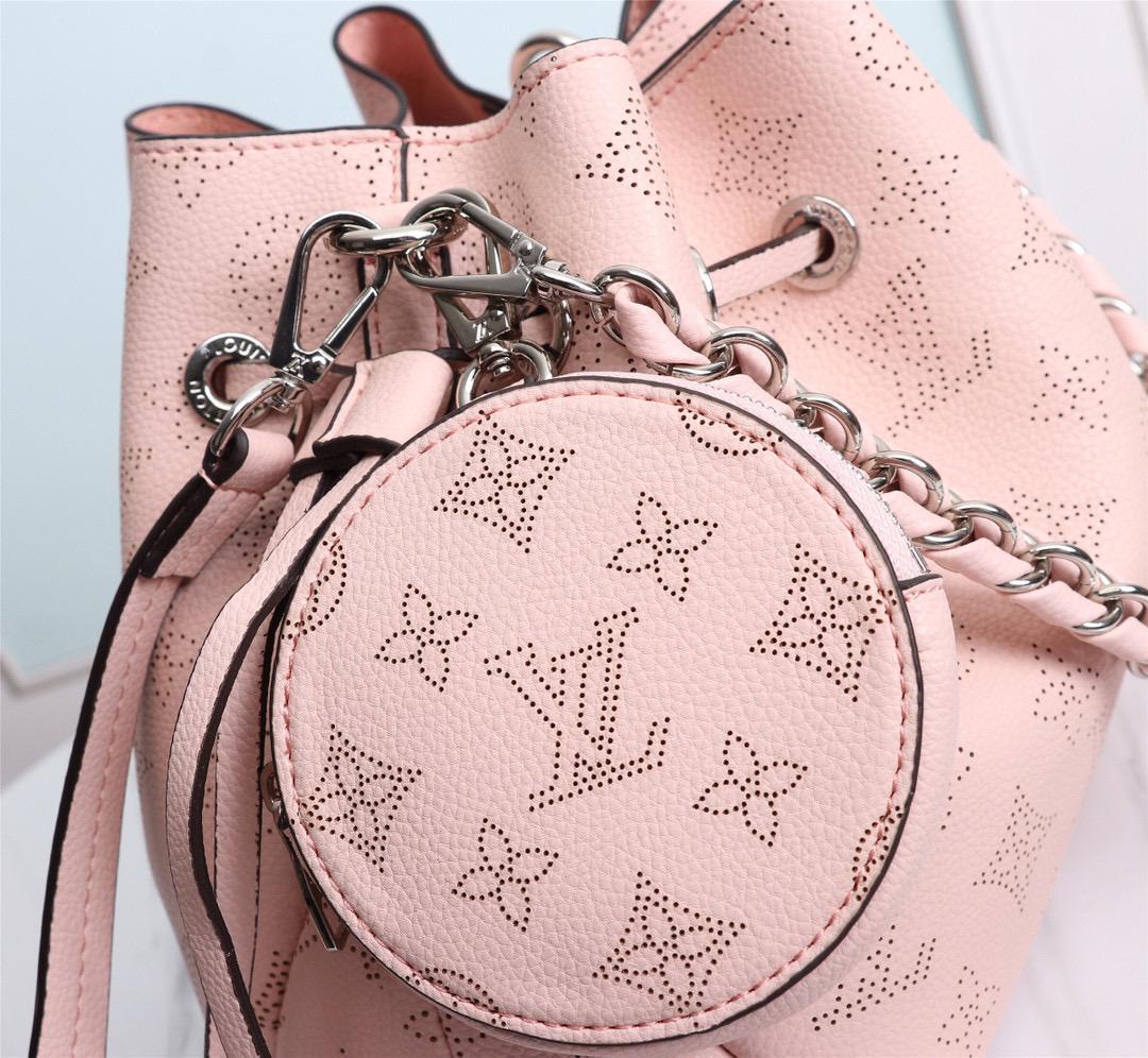 LV Bella Bucket Bag Mahina Magnolia Pink For Women, WomenÃ¢â‚¬â„¢s Handbags, Shoulder And Crossbody Bags 7.5in/22cm LV M57068