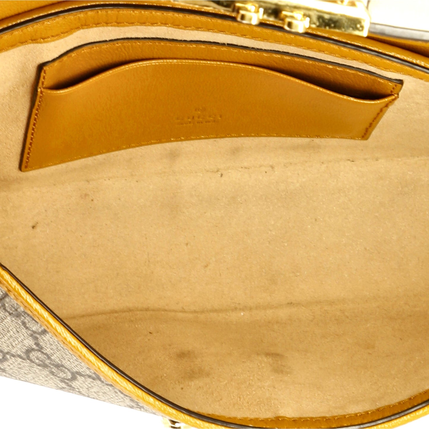 Padlock Top Handle Bag GG Coated Canvas and Leather Mini