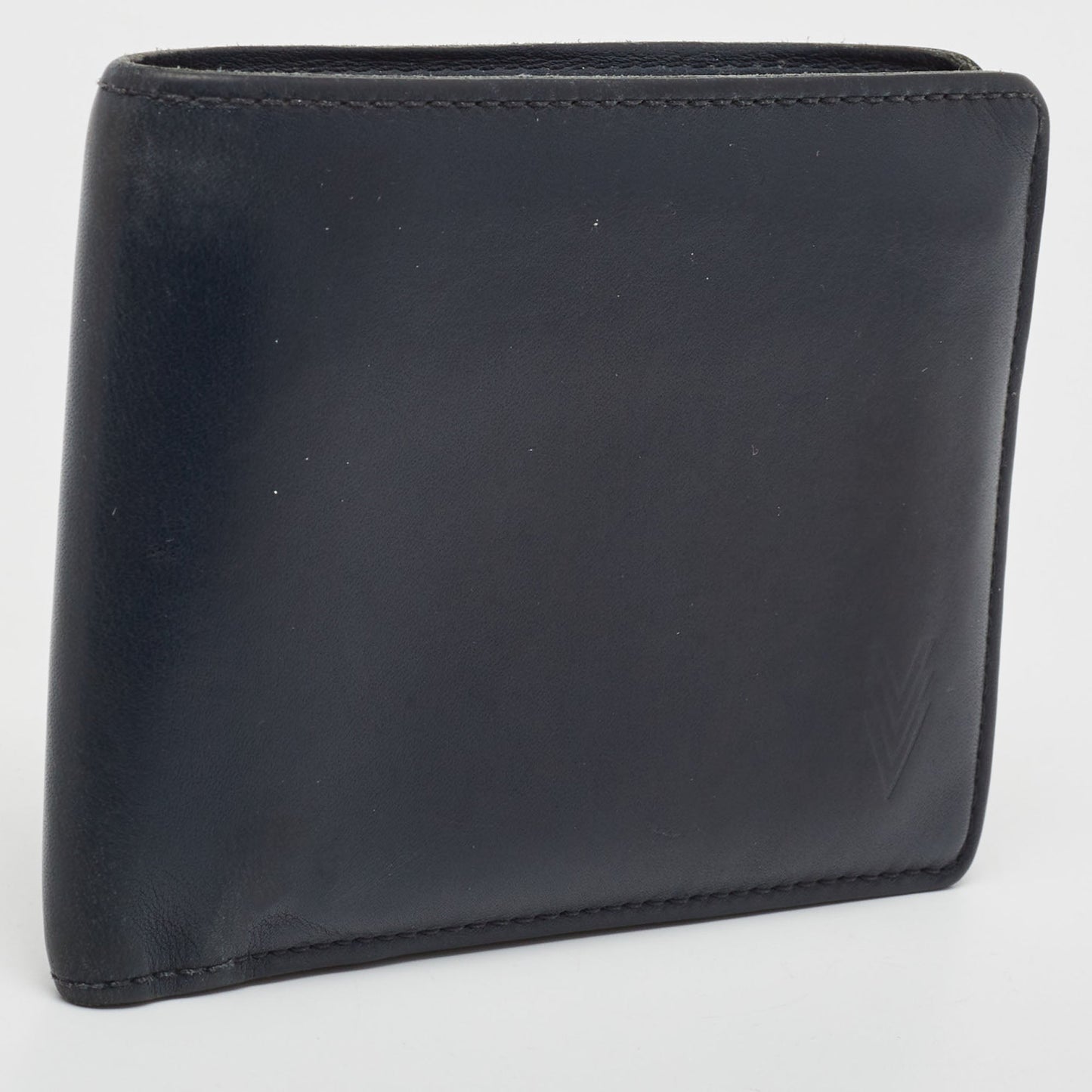 Louis Vuitton Navy Leather Bifold Wallet