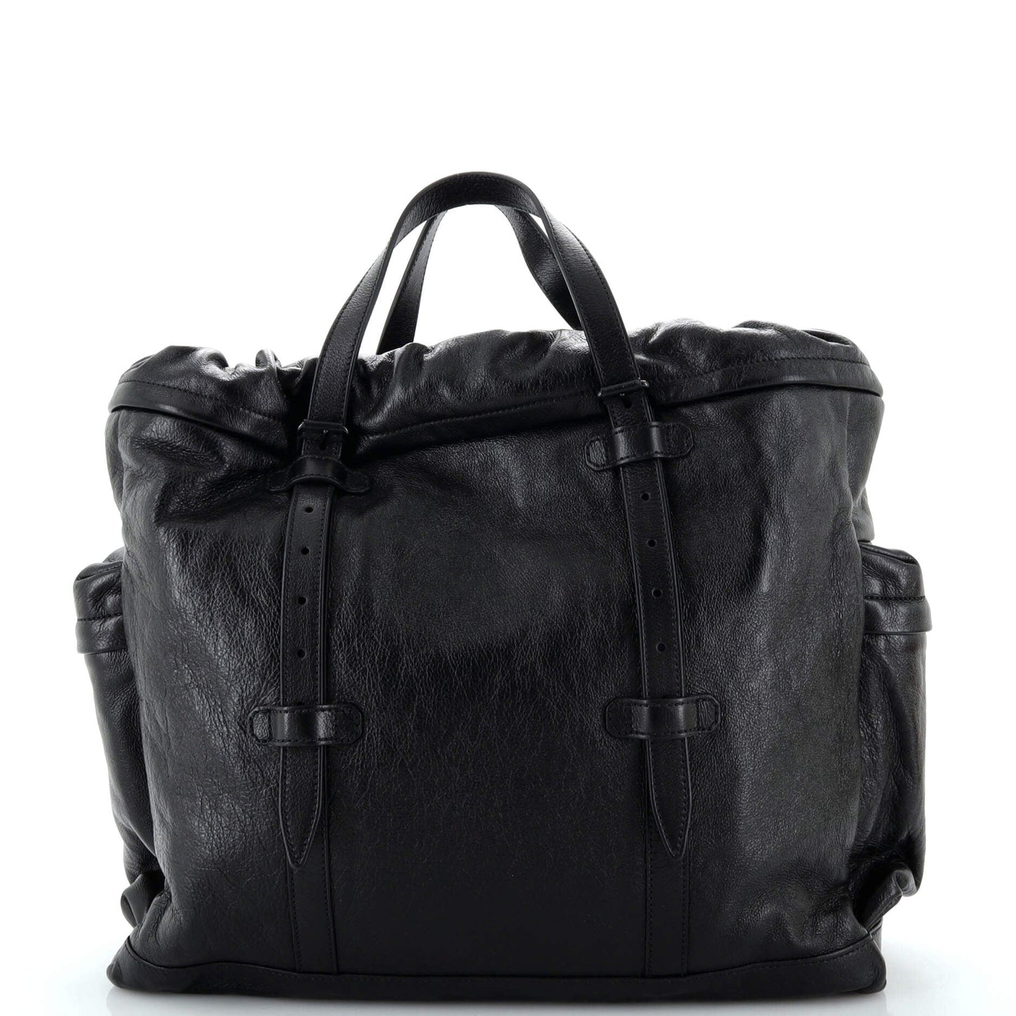 Double G Drawstring Tote Leather