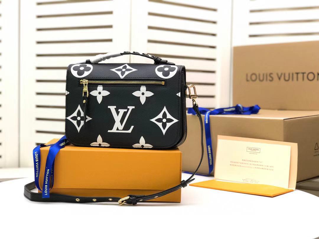 LV LV Crafty Pochette Metis Monogram Empreinte Black For Women, WomenÃ¢â‚¬â„¢s Handbags, Shoulder And Crossbody Bags 9.8in/25cm LV M45385