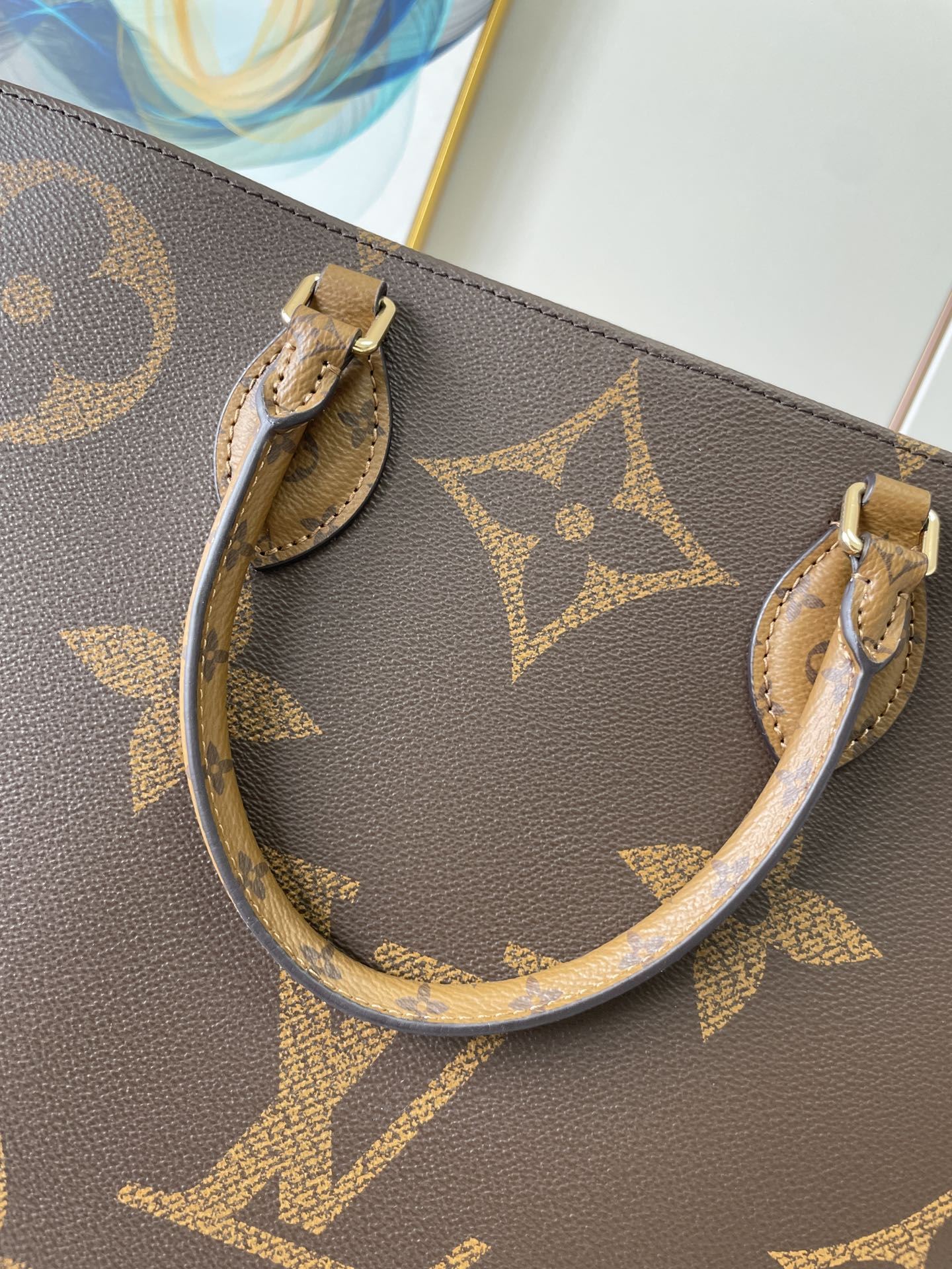 LV OnTheGo GM Tote Bag Monogram And Monogram Reverse Canvas For Women, WomenÃ¢â‚¬â„¢s Handbags 16.1in/41cm LV M44576