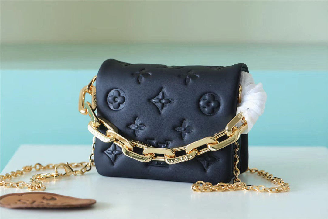 LV Beltbag Coussin Monogram Black For Women, WomenÃ¢â‚¬â„¢s Handbags, Shoulder And Crossbody Bags 5.1in/13cm LV