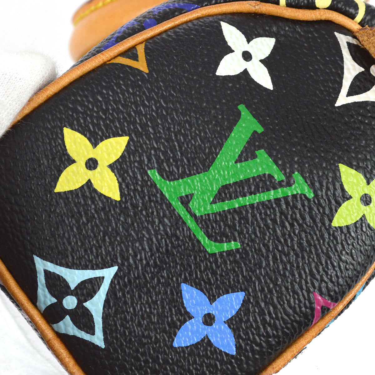 Louis Vuitton 2009 Black Multicolor Mini Speedy Handbag M92644