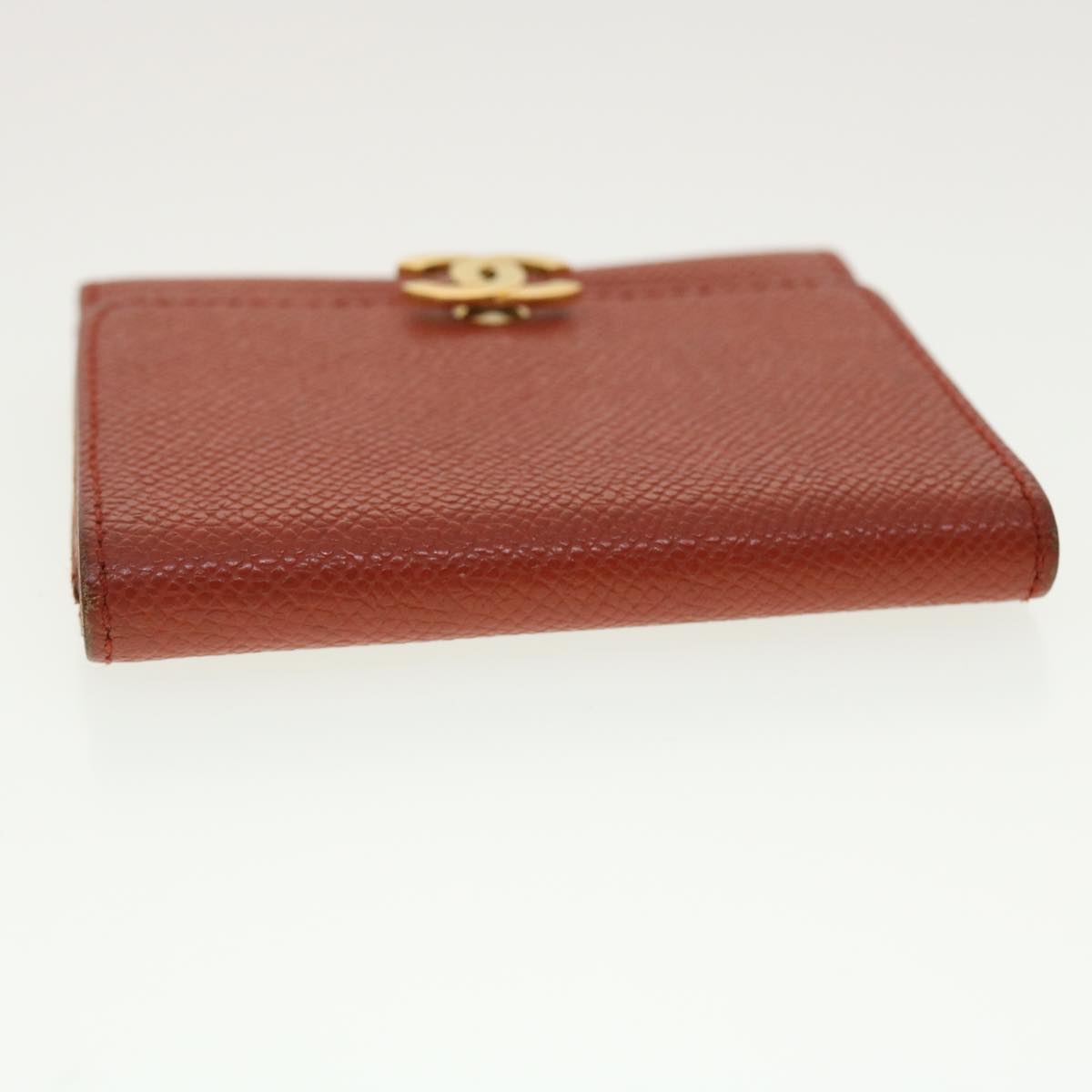 CHANEL Coin Purse Caviar Skin Red CC 40052