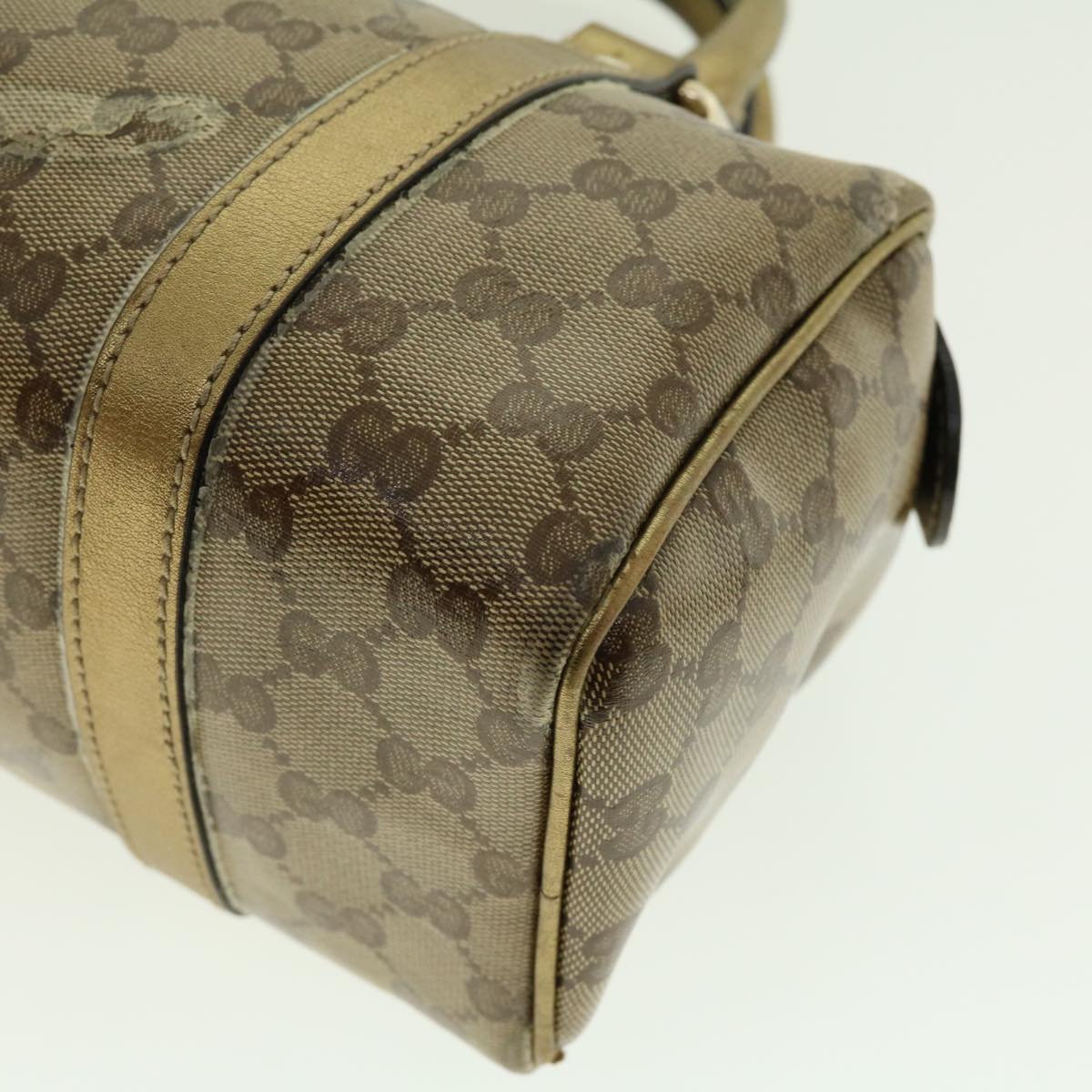 GUCCI GG Crystal Boston Bag Gold 193604 40076