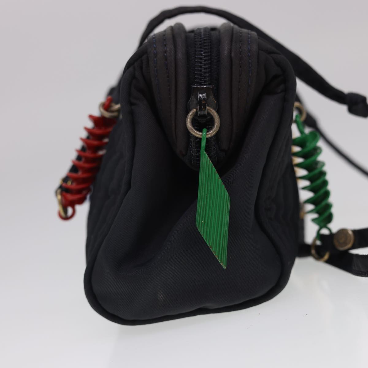 FENDI Shoulder Bag Nylon Black Multicolor 40084