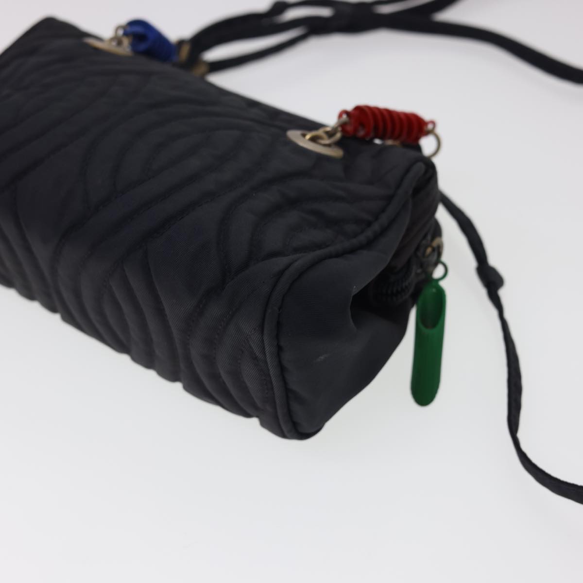 FENDI Shoulder Bag Nylon Black Multicolor 40084