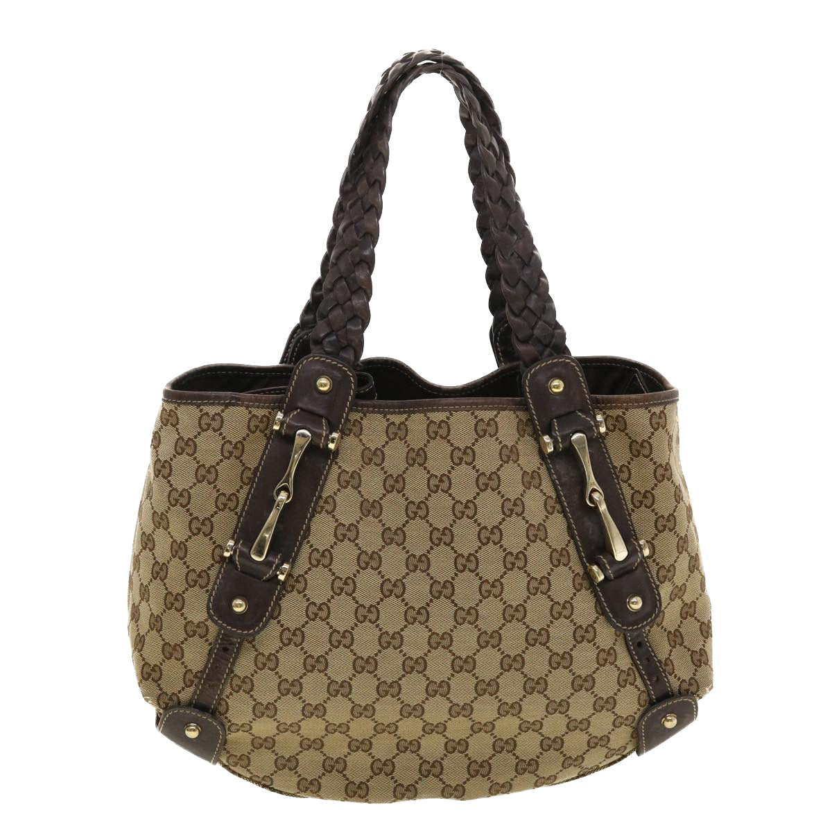 GUCCI GG Canvas Shoulder Bag Beige 162900 40110