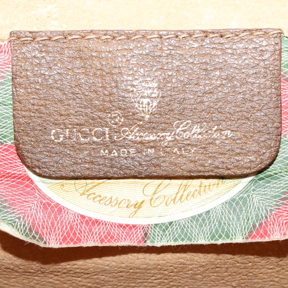 GUCCI GG Canvas Web Sherry Line Clutch Bag Beige Red Green 89.01.030 40342