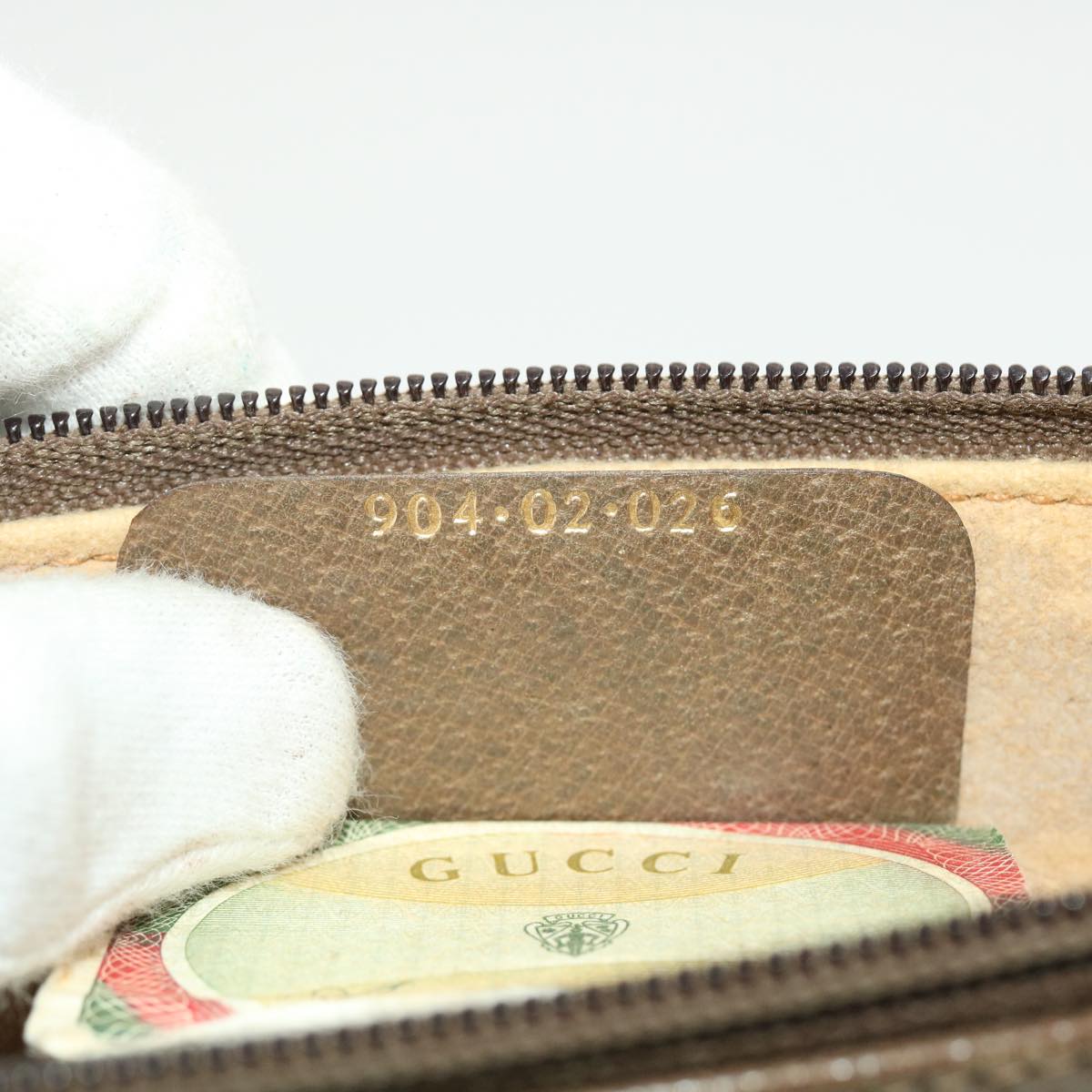 GUCCI GG Canvas Shoulder Bag PVC Leather Beige 904.02.026 40371