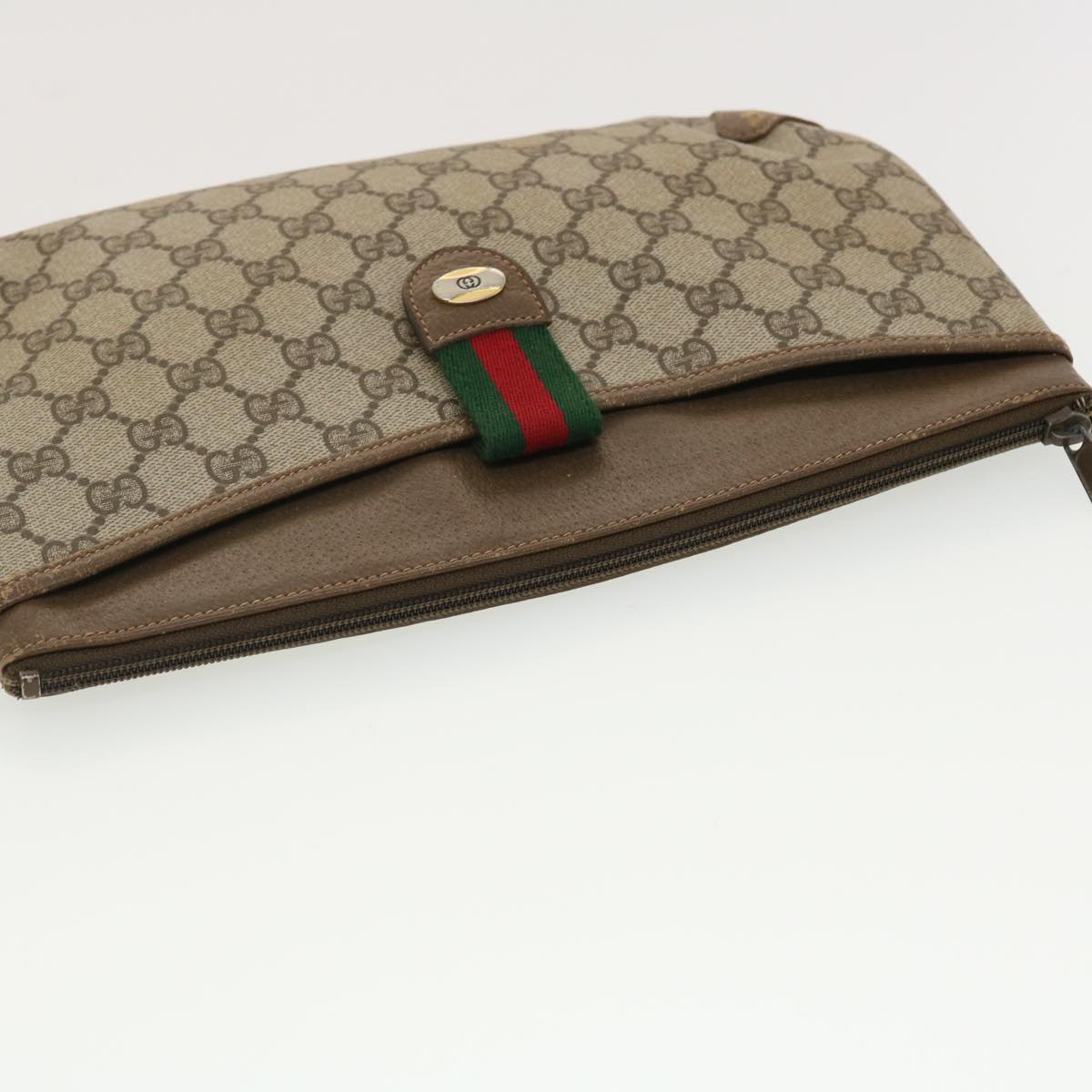 GUCCI GG Canvas Shoulder Bag PVC Leather Beige 904.02.026 40371