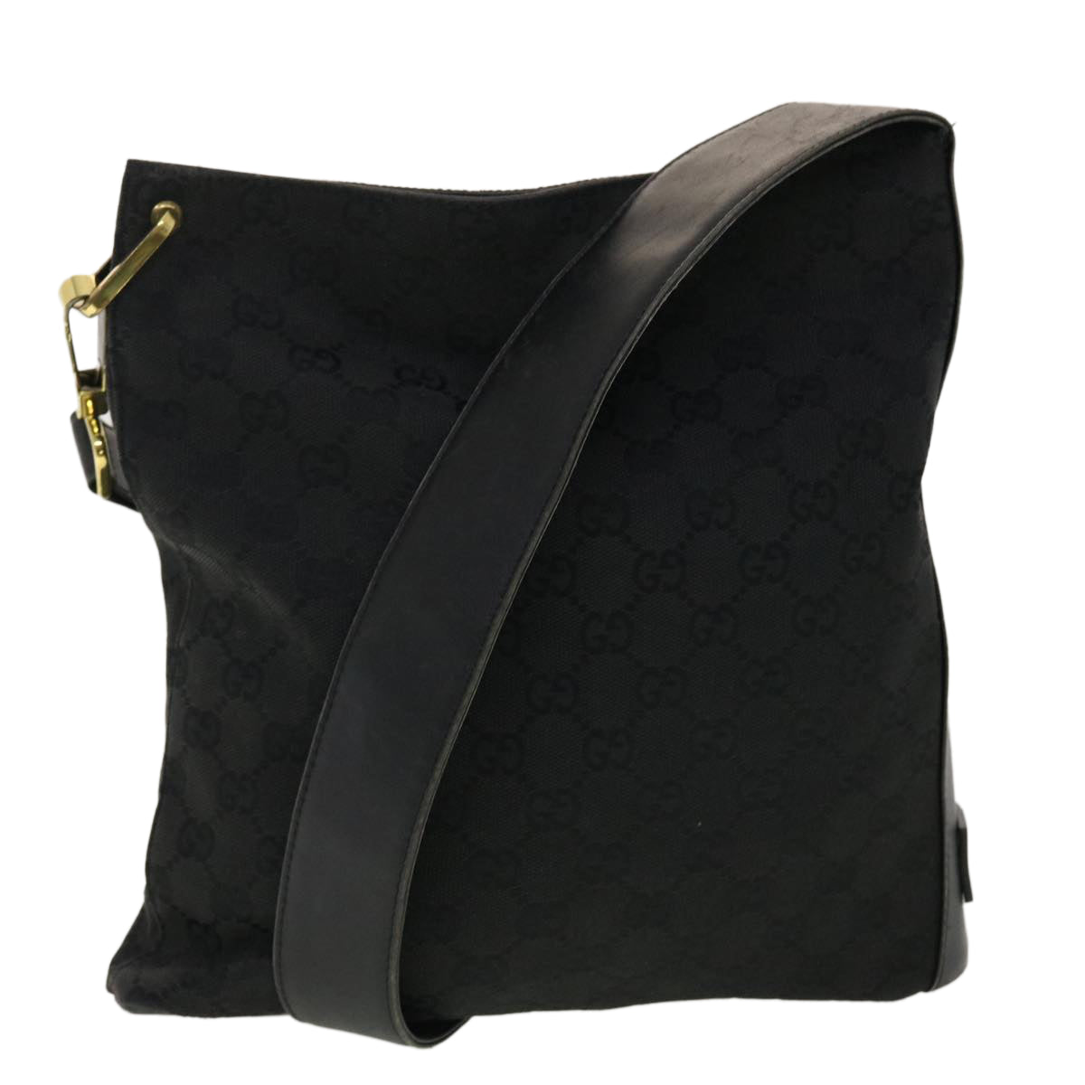 GUCCI GG Canvas Shoulder Bag Black 91761 40754