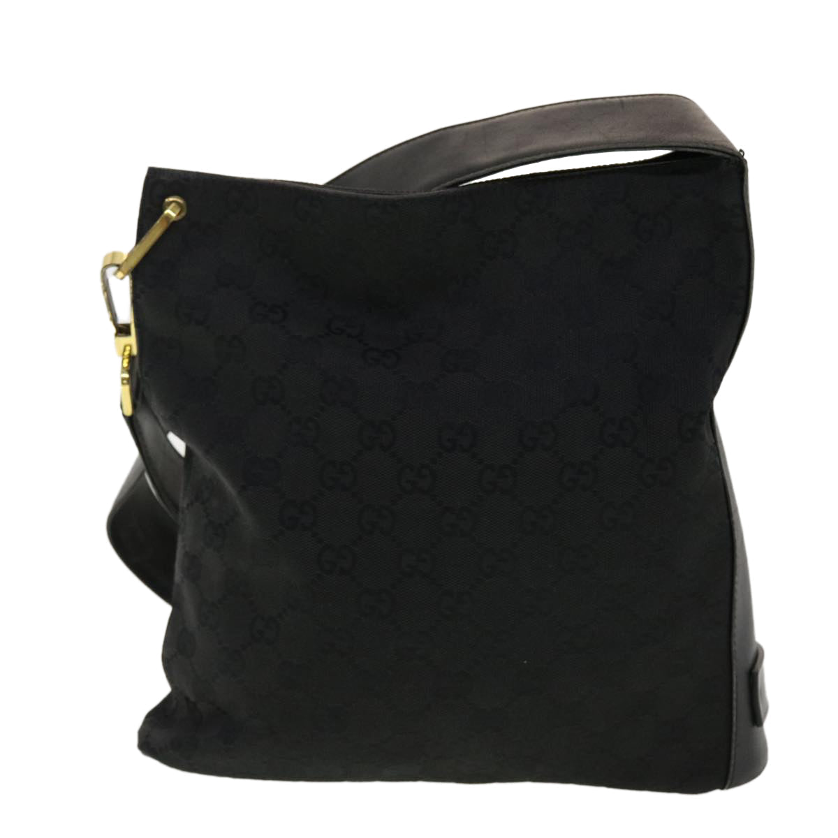 GUCCI GG Canvas Shoulder Bag Black 91761 40754