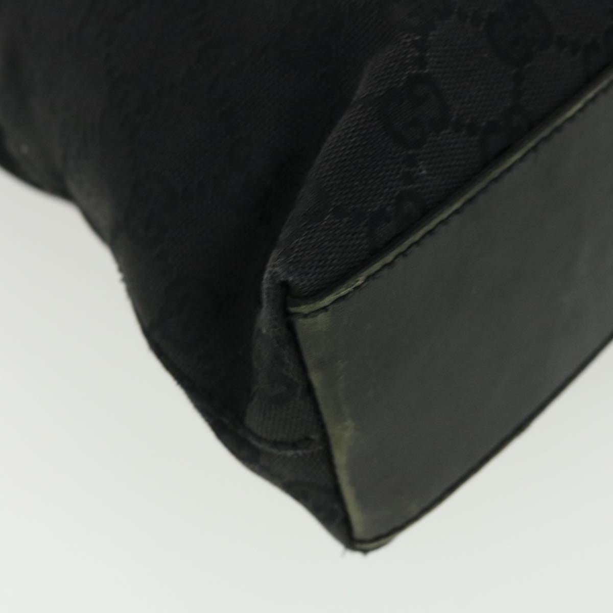 GUCCI GG Canvas Jackie Shoulder Bag Black 110291 40755