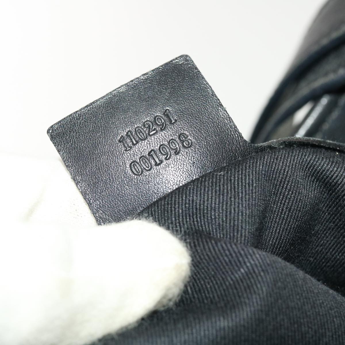 GUCCI GG Canvas Jackie Shoulder Bag Black 110291 40755