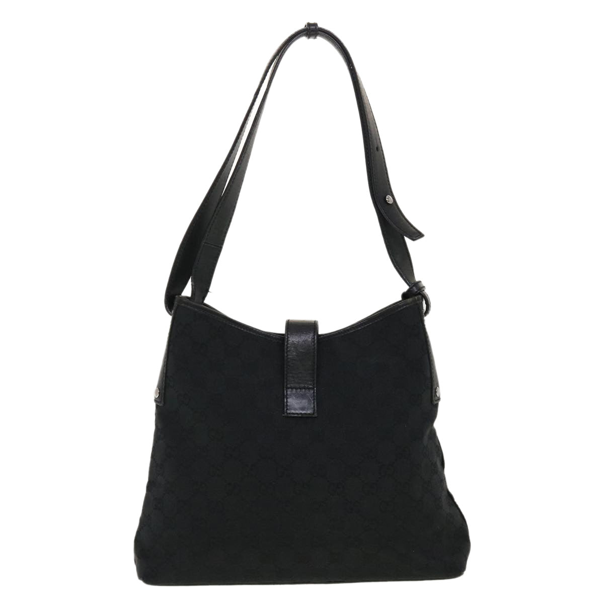 GUCCI GG Canvas Jackie Shoulder Bag Black 110291 40755