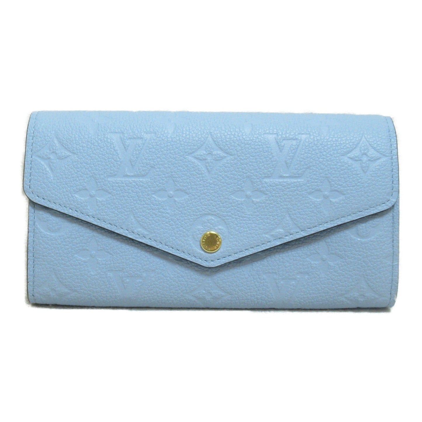 Louis Vuitton Louis Vuitton Portefolio Sarah Round Long Wallet Wallet Leather Monogram Emplant  Blue M82048
