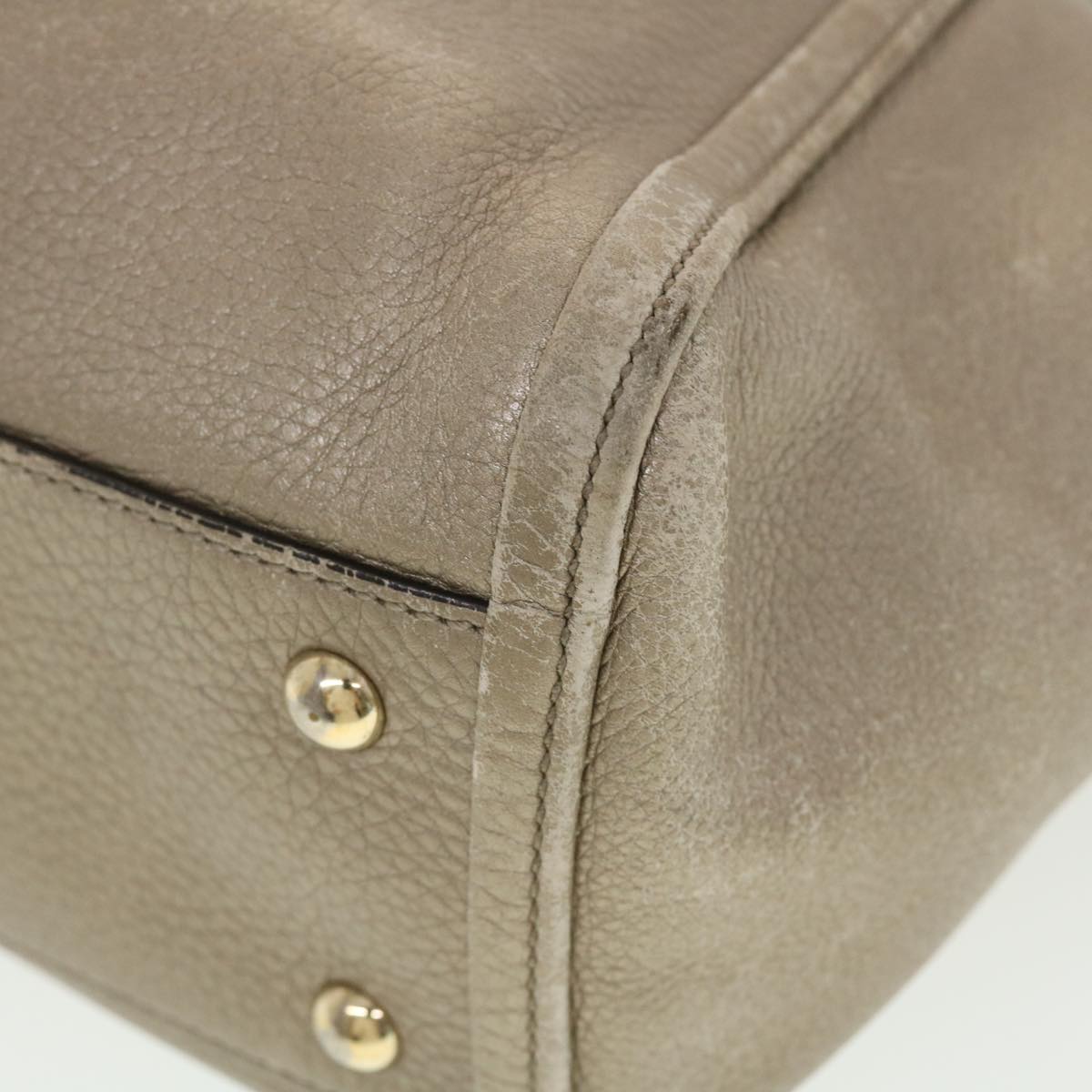 GUCCI Soho Shoulder Bag Leather 2way Silver 336751 41022