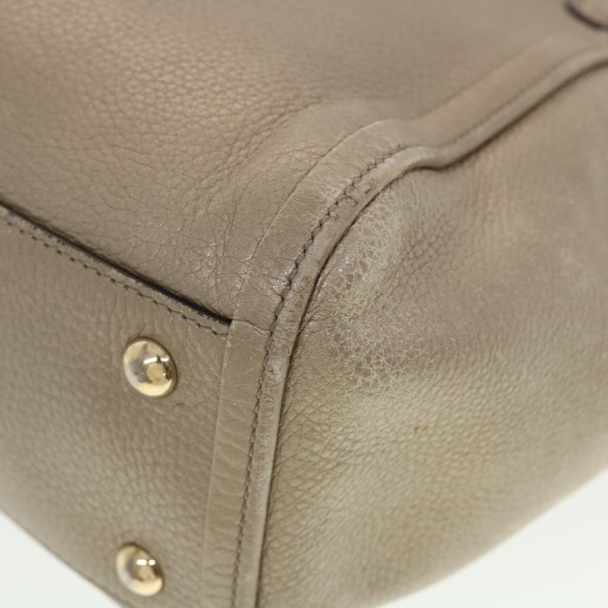 GUCCI Soho Shoulder Bag Leather 2way Silver 336751 41022