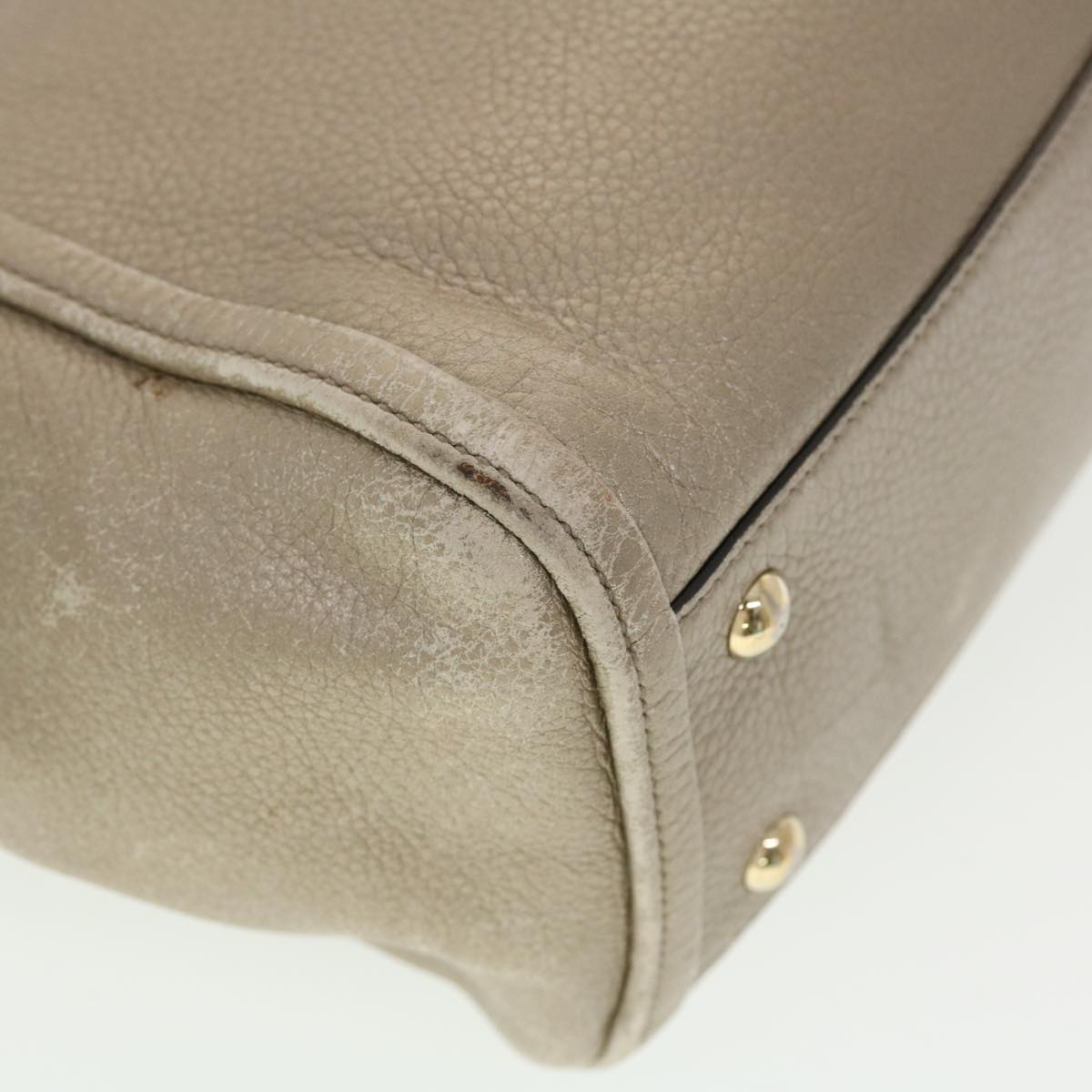 GUCCI Soho Shoulder Bag Leather 2way Silver 336751 41022