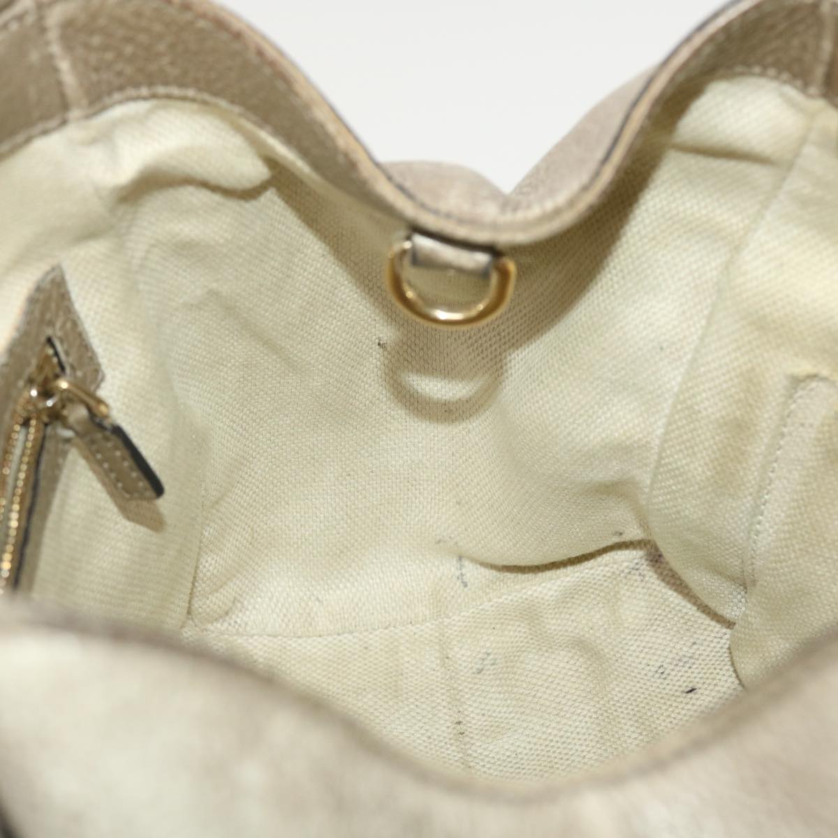 GUCCI Soho Shoulder Bag Leather 2way Silver 336751 41022