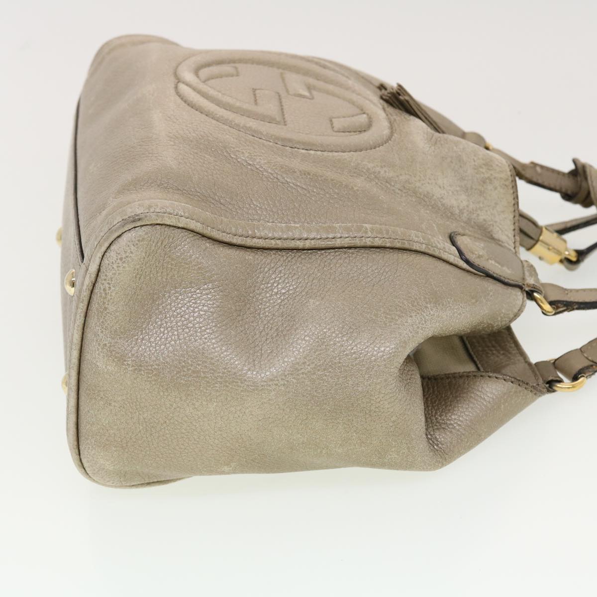 GUCCI Soho Shoulder Bag Leather 2way Silver 336751 41022