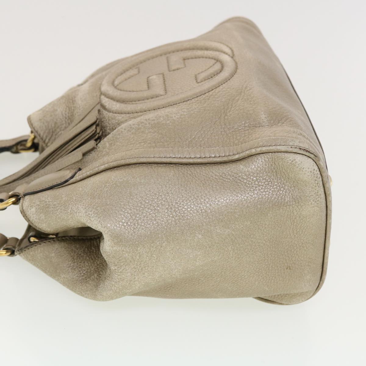 GUCCI Soho Shoulder Bag Leather 2way Silver 336751 41022