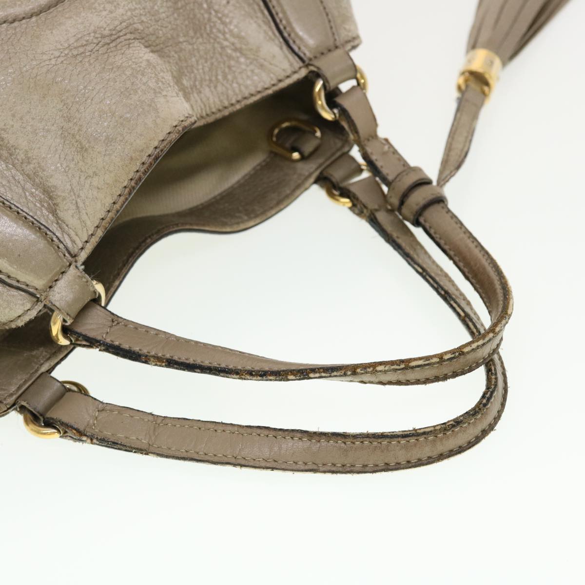 GUCCI Soho Shoulder Bag Leather 2way Silver 336751 41022