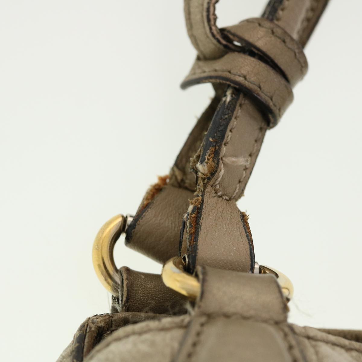GUCCI Soho Shoulder Bag Leather 2way Silver 336751 41022