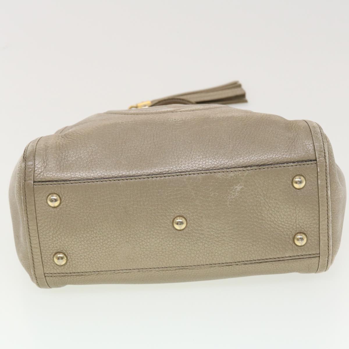 GUCCI Soho Shoulder Bag Leather 2way Silver 336751 41022